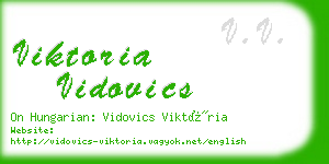 viktoria vidovics business card